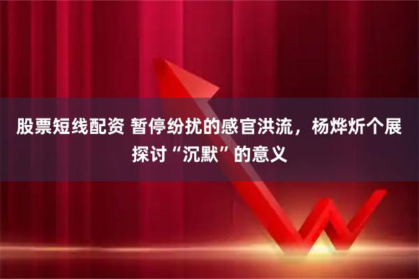 股票短线配资 暂停纷扰的感官洪流,杨烨炘个展探讨“沉默”的意义